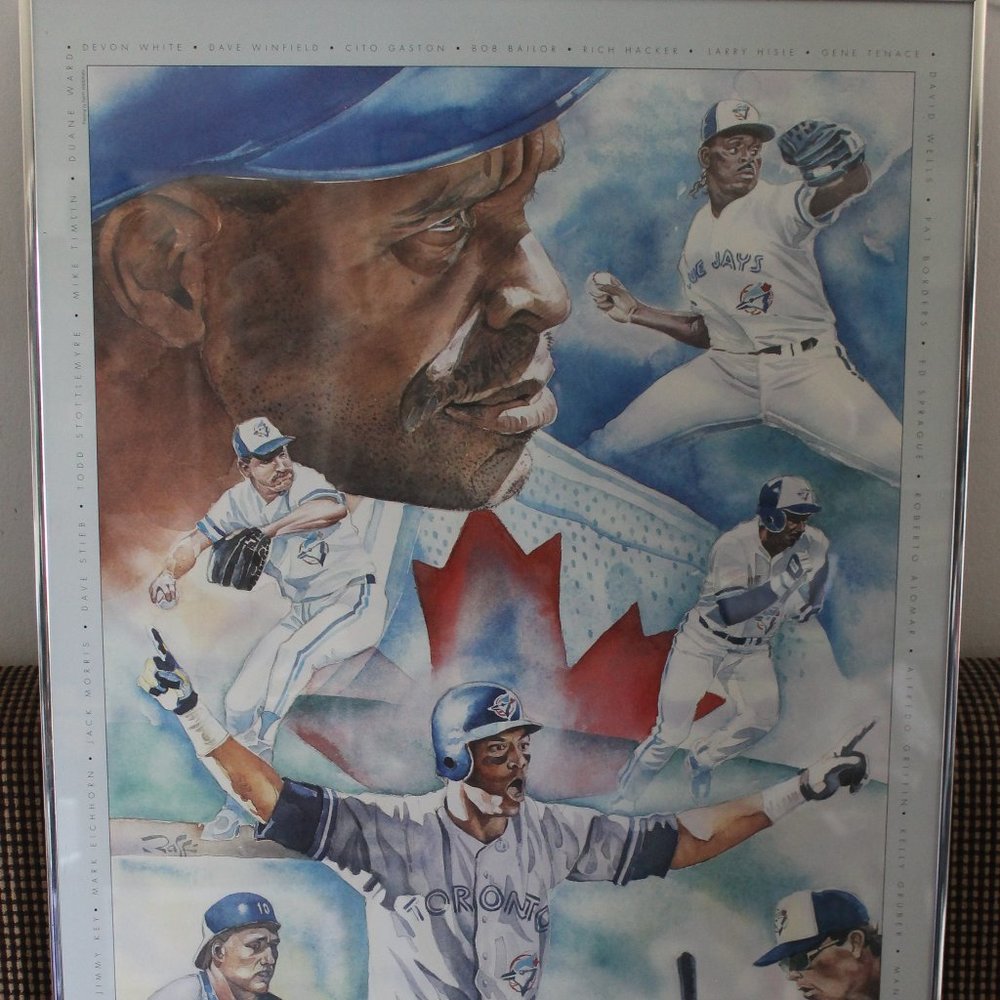 Vintage 1992 Toronto Blue Jays Lithograph